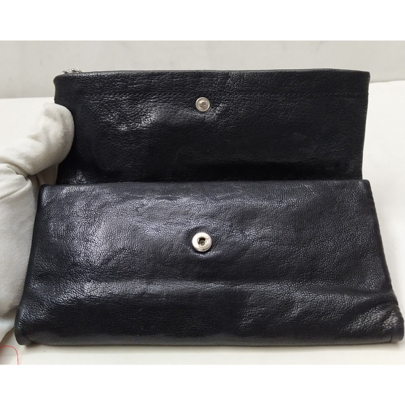 Kenneth Cole Black Leather Zipper Pocket Credit Card ID Window Trifold Wallet - Picture 9 of 13